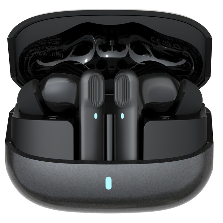 Безжични слушалки Devia, True Wireless, ANC, TWS Pro1 Bluetooth 5.4, черни