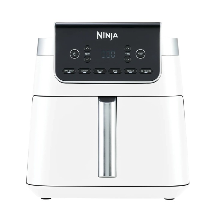 Еър фрайер Ninja Max Pro AF180EUWH, капацитет за храна 1,2 кг, 2000 W, температурен диапазон 40 - 240 °C, автоматично спиране, регулируема температура, 6 програми, бял