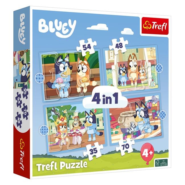 Puzzle 4 in 1 Copii Bluey 4+ Ani - eMAG.ro