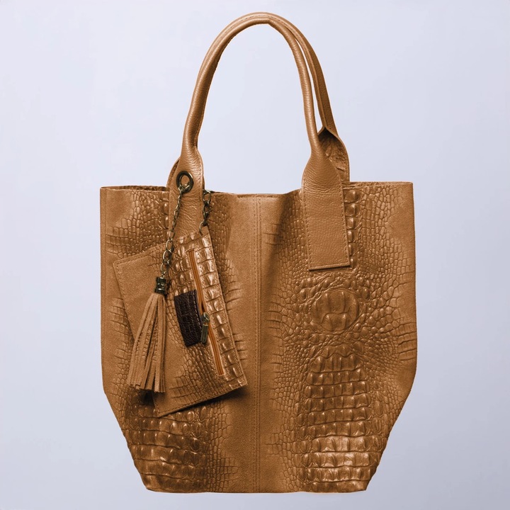 Bevásárlótáska természetes velúrból