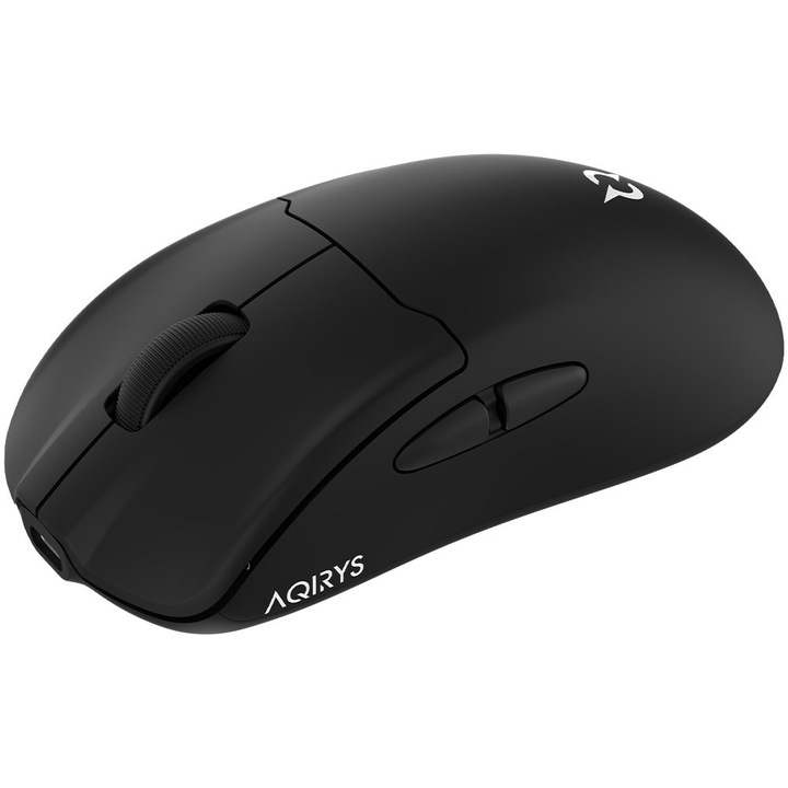 Mouse Gaming M32, AQIRYS, Dual Mode Wireless + Wired, PixArt 3311, 12000 DPI, Bluetooth 5.0, RGB Dock, 58 g, Negru