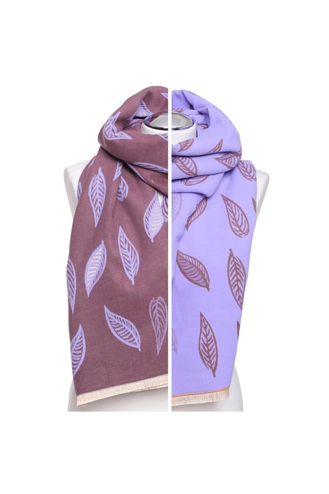 Esarfa dama, Leaves, Moraj, one size, mov