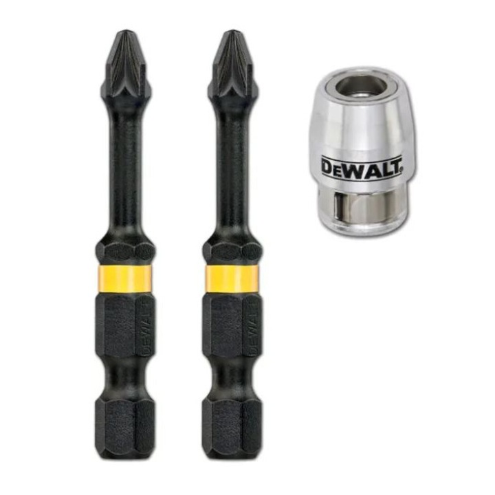 Set 2 biti pentru insurubare, DeWalt, profil Pozidrive, PZ2, 50 mm
