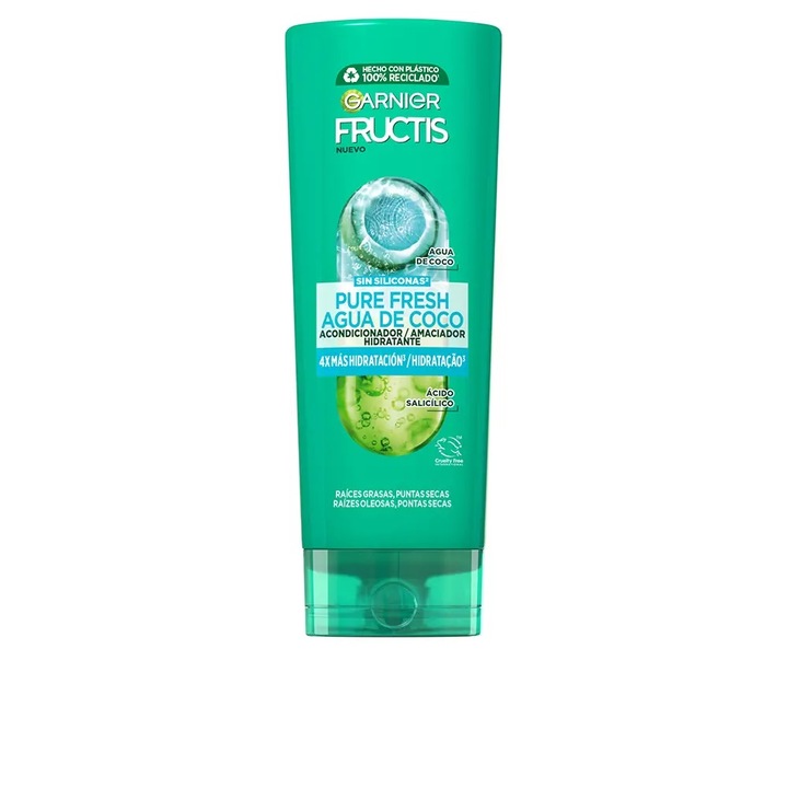 Balsam de par hidratant cu extract de nuca de cocos, Garnier Fructis Pure Fresh, 250 ml