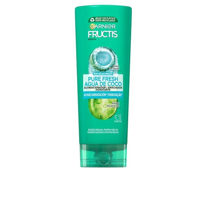 Balsam de par hidratant cu extract de nuca de cocos, Garnier Fructis Pure Fresh, 250 ml