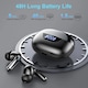 Casti wireless bluetooth, PRAISEFINE®, Reducerea inteligenta a zgomotului ANC & ENC, Bluetooth 5.3, fara fir, in-ear, Impermeabil IPX7, audio Hi-Fi, bass intens, control touch, microfon dual, handsfree, sport, universale, pentru telefon, afisaj LED, negru