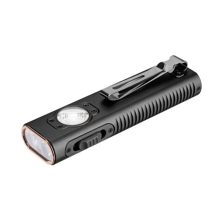 Джобно фенерче TrustFire Mini X3 с два лъча бяла светлина 6500K и 4000K, UV ултравиолетова светлина, зелена лазерна показалка
