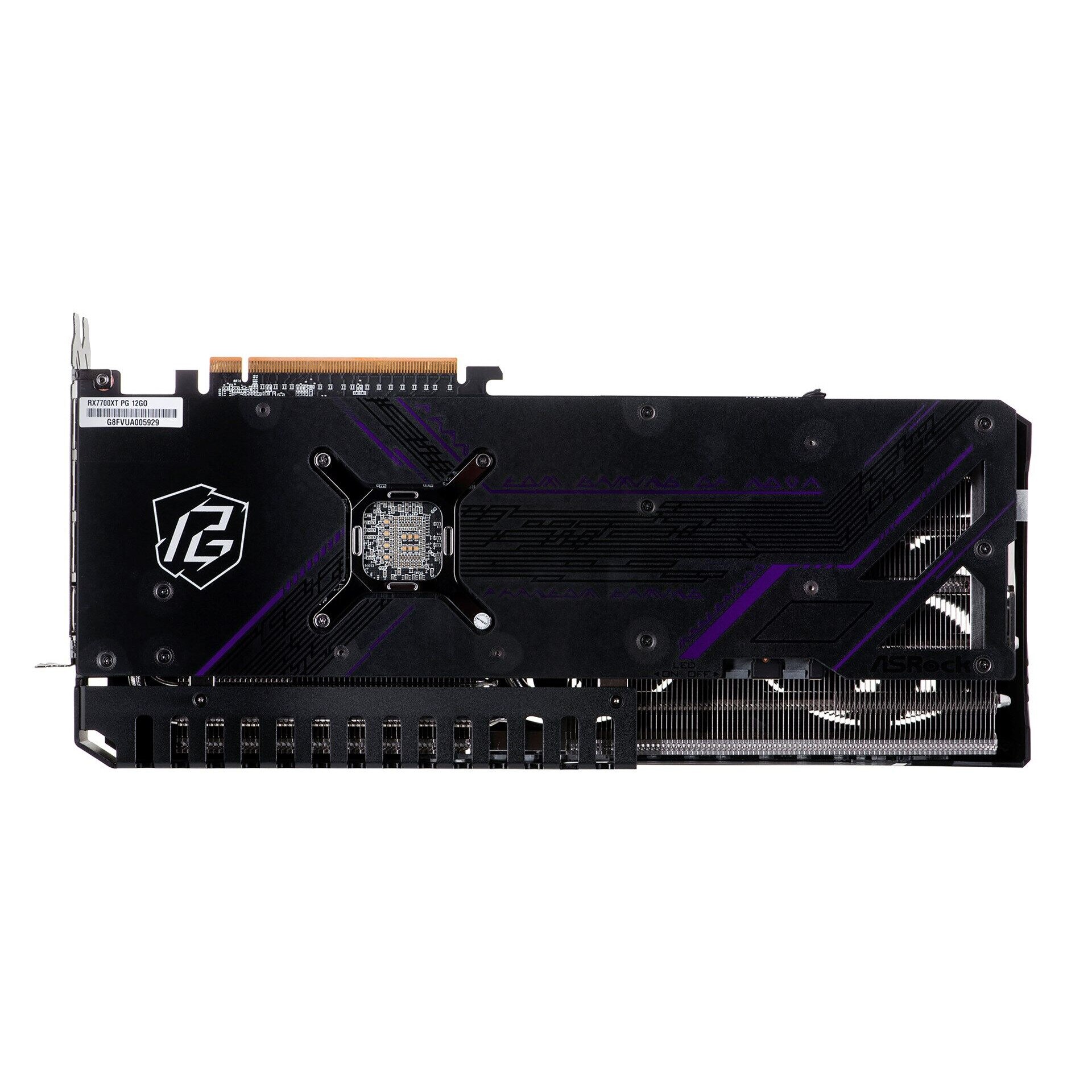 Placa video ASRock Radeon RX 7700 XT Phantom Gaming OC 12 GB GDDR6