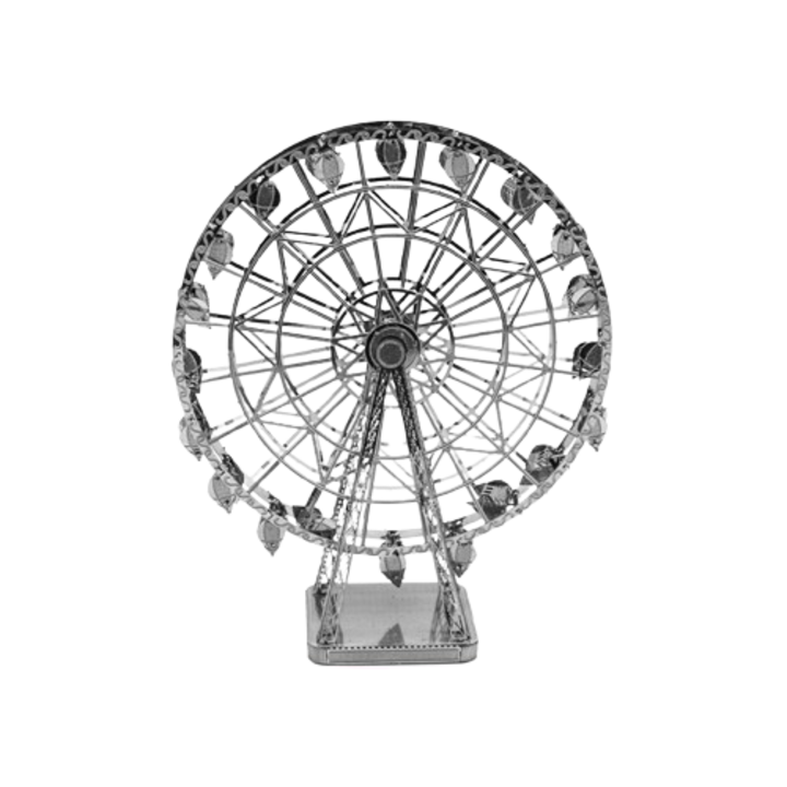 3D метален пъзел, модел Singapore Flyer, 68 части, сребрист цвят, 9x3x8см