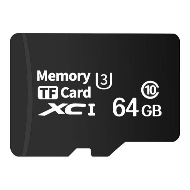 Карта памет с включен адаптер, TF MicroSD VALA® Premium, 64 GB, Class 10 U3, За камера за кола, Телефон, Камера, ХЪБ, Конзоли, Черен