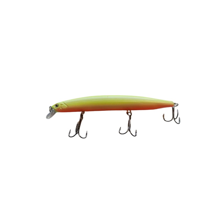 Minnow csali, 16,5 cm, 18 g, 3 horgony, többszínű