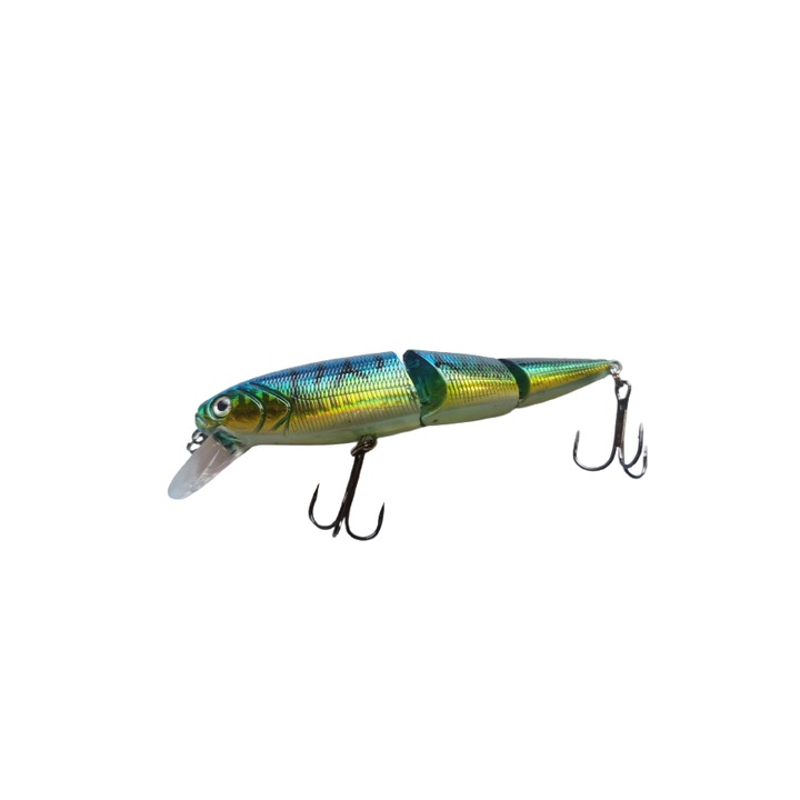 Minnow csali, 13,5 cm, 15 g, 2 horog, többszínű