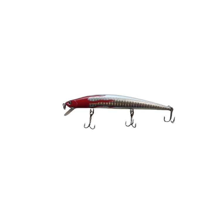 Minnow csali, 14,5 cm, 12 g, 3 horgony, többszínű