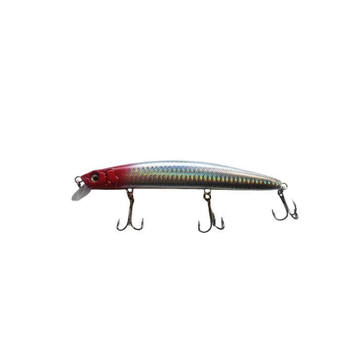 Minnow csali, 18cm, 27g, 3 horgony, többszínű