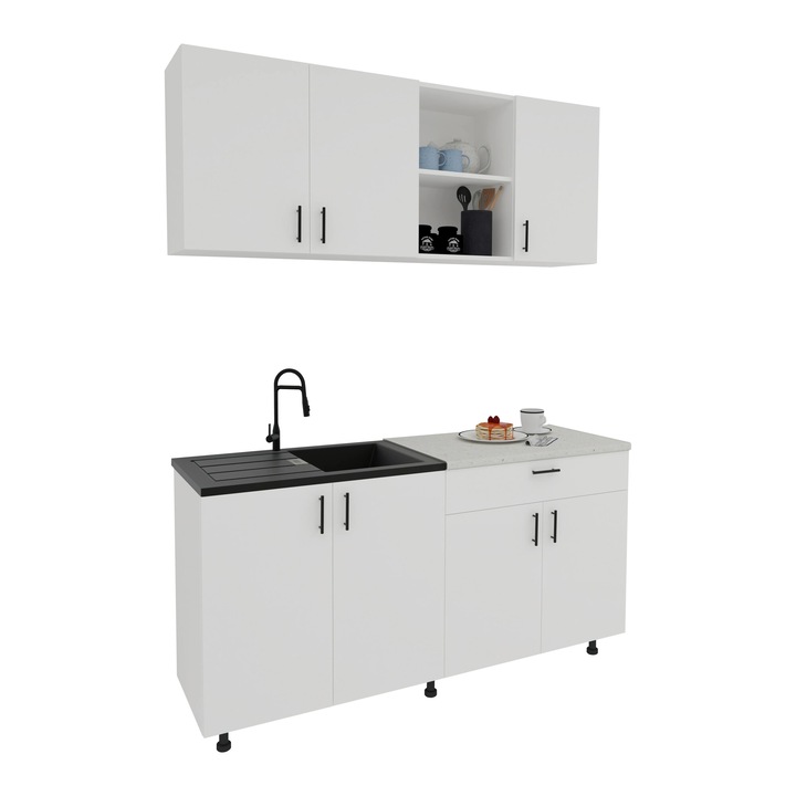 Bucatarie haaus Roma, Alb, L 160 cm