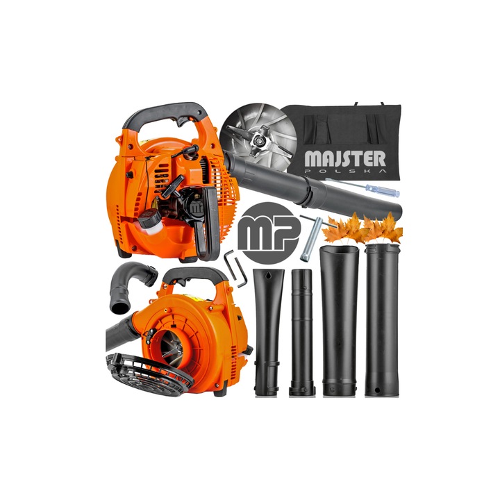 Suflanta pe benzina 4 in 1 cu tocator, 1500 W, Majster Polska MP0080