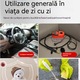 Парочистачка, Fudisenn, 1500W, 3 бара, 1200 ml резервоар, 10S отопление, 6 настройки на парата, 4 аксесоара включени, червено-оранжево, 26x21x18cm