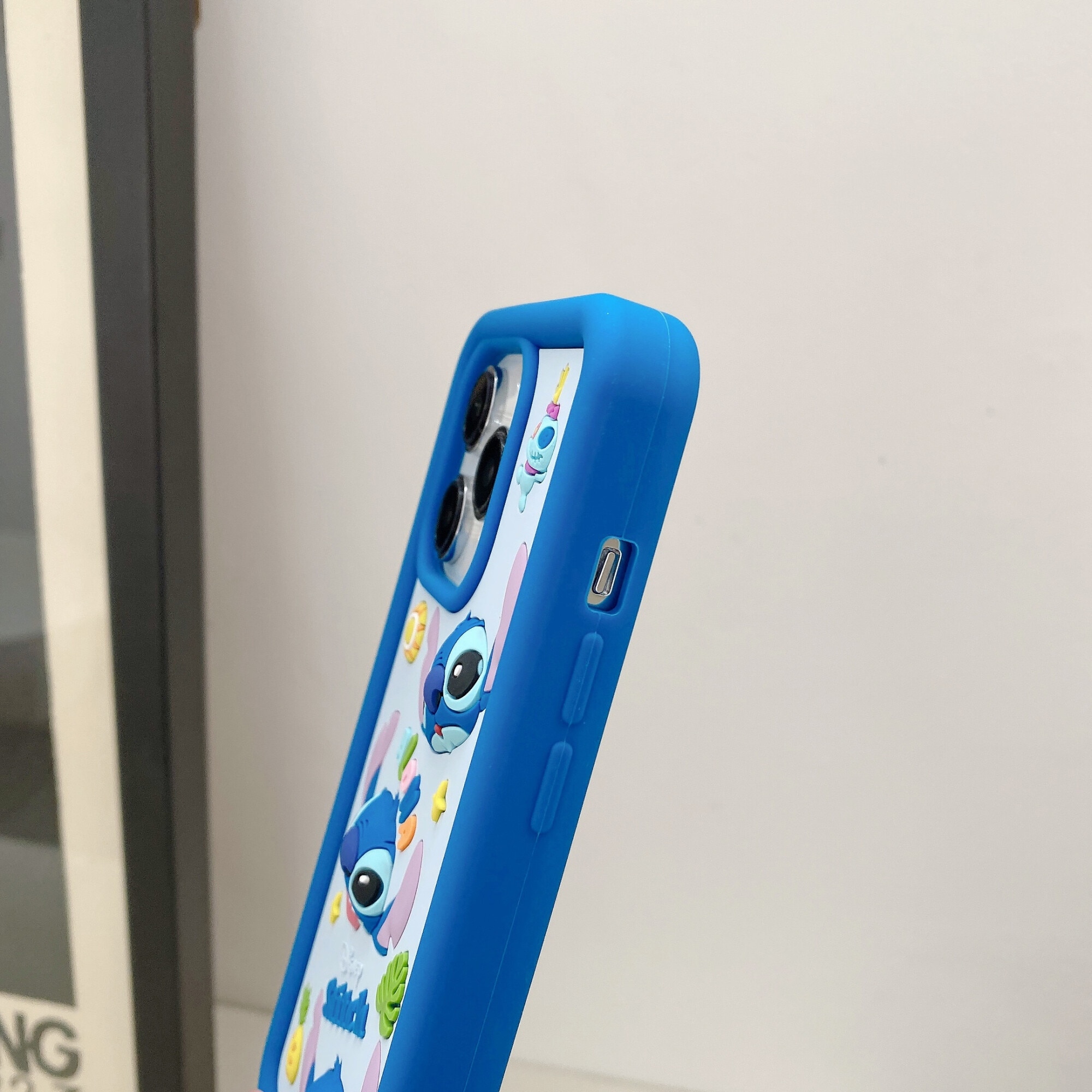 Husa protectie telefon Stitch, Silicon, Pentru iPhone 14 Pro, Multicolor