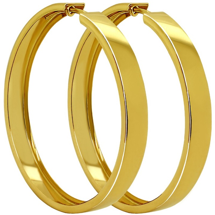 Arany fülbevaló, KingGold, kör modell, átmérő 53mm, arany 585, 14K