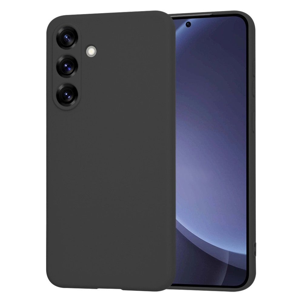 Husa pentru Samsung Galaxy S25 Daden® Silicon SoftFlex, Ultra Slim, Protectie sporita, Interior de microfibra, Negru