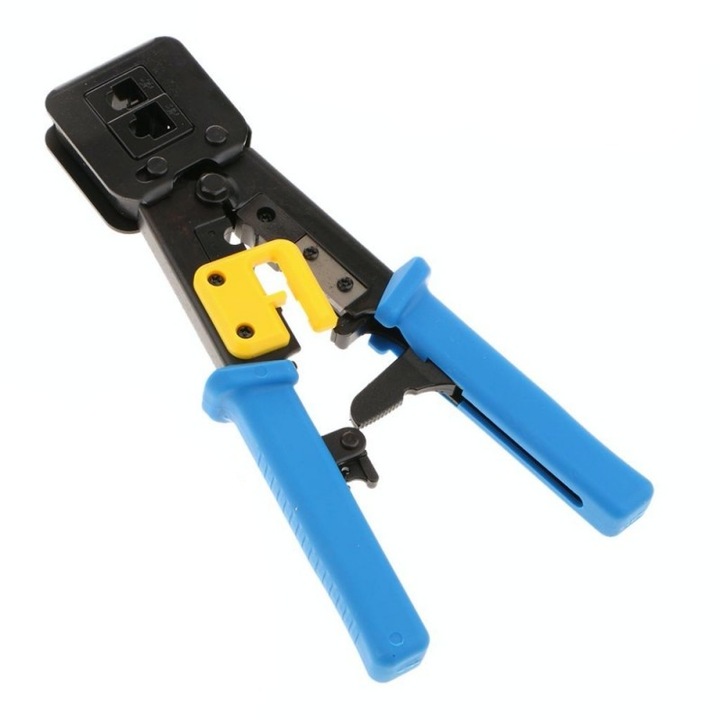 Cleste Profesional Sertizat pentru Mufe UTP/FTP Cat 6 – Unelte de Crimping pentru Retea, Conectivitate Fiabila