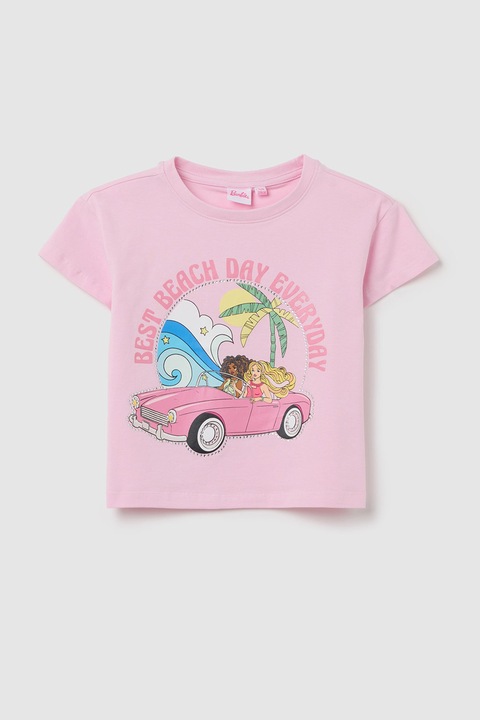 OVS, Barbie mintás póló, Zöld/Rózsaszín/Kék