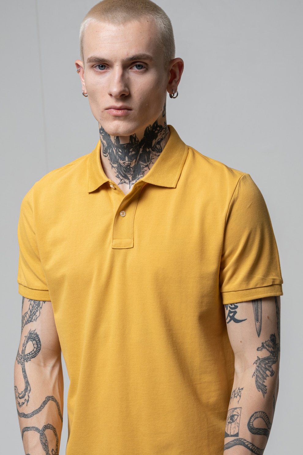 OVS, Tricou polo cu model uni, Portocaliu, L