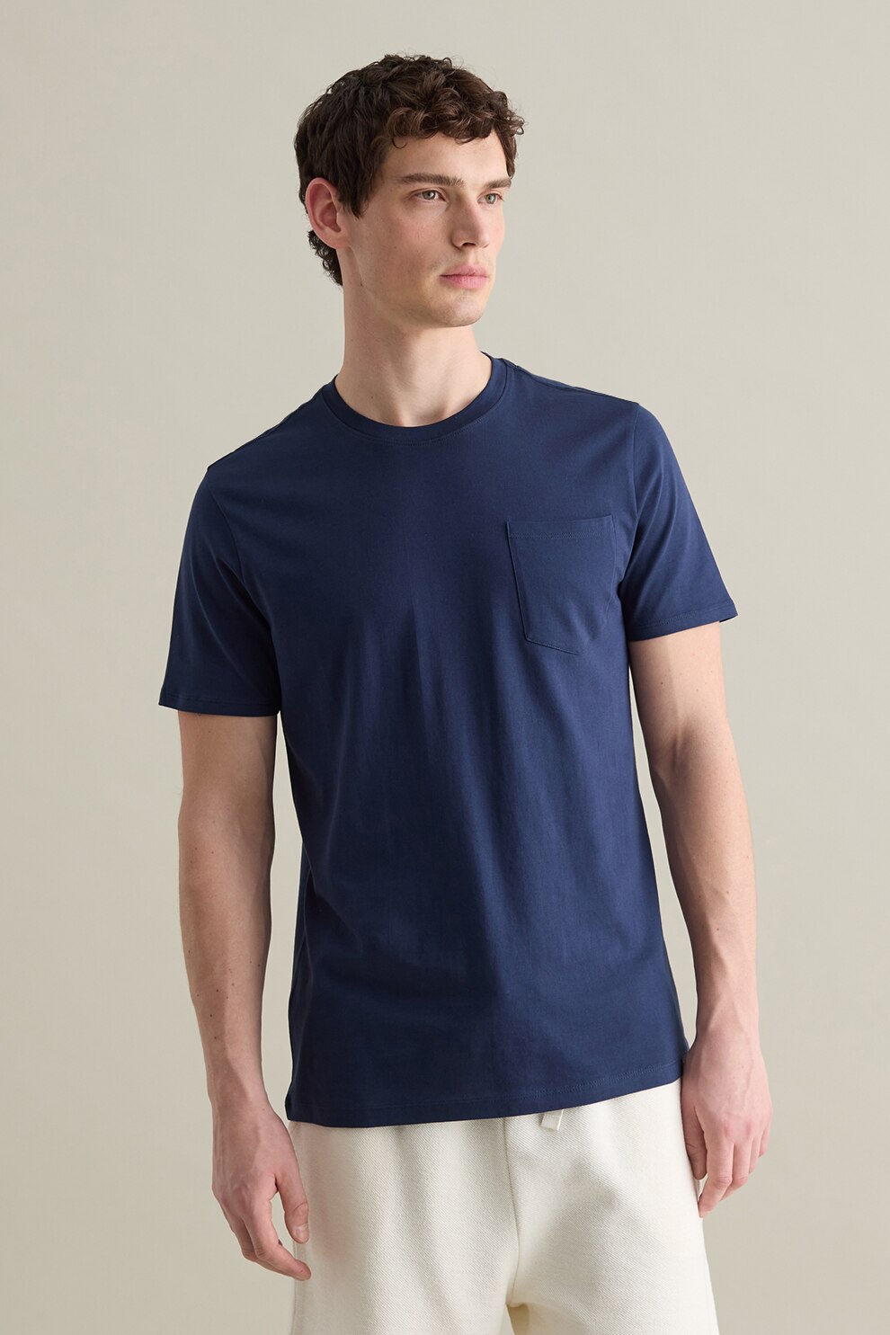 OVS, Tricou cu buzunar pe piept, Bleumarin, L