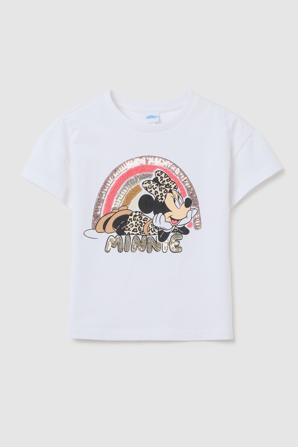 OVS, Tricou cu paiete, Rosu, Negru, Maro, 134 CM