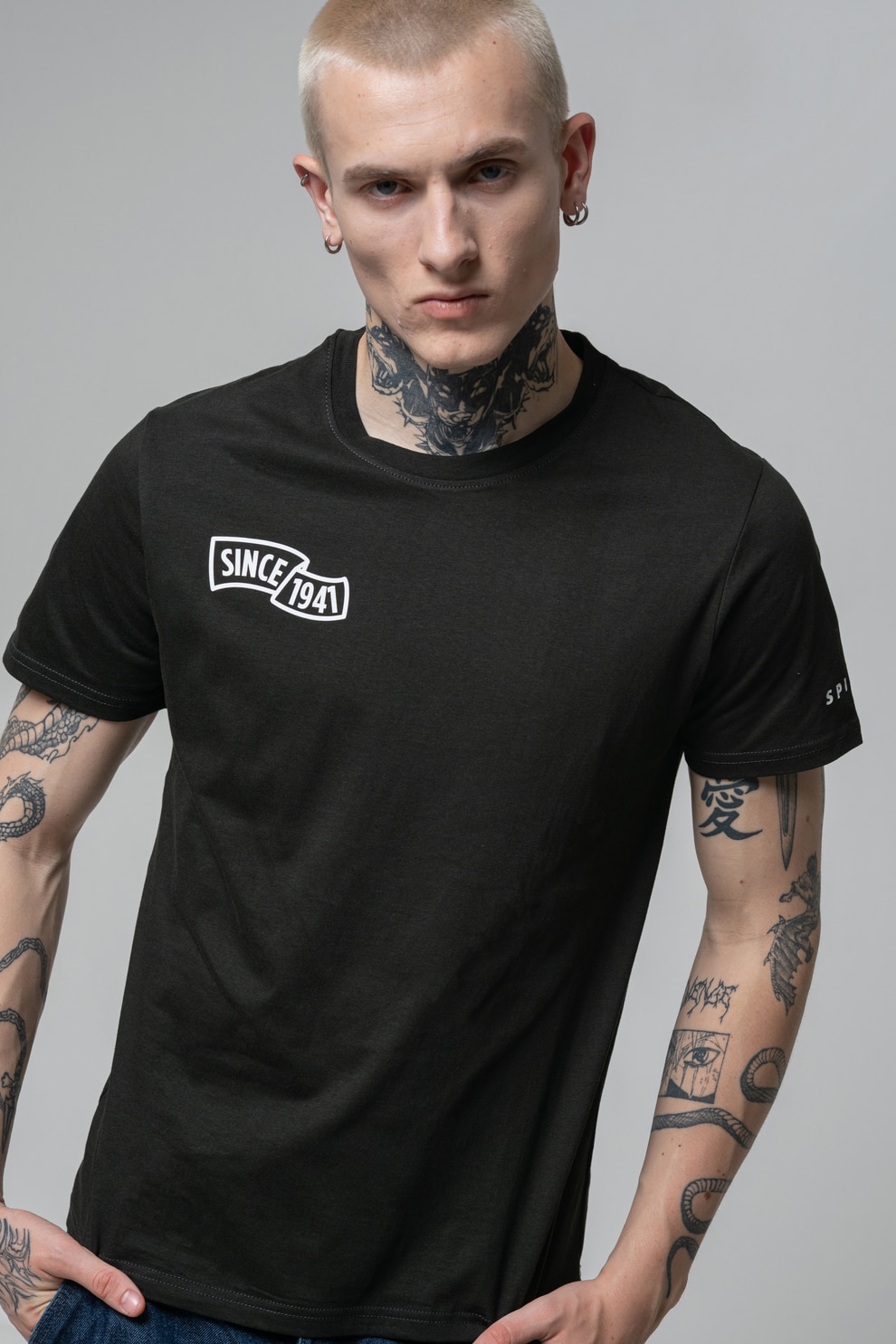 OVS, Tricou cu imprimeu pe partea din spate, Negru, M