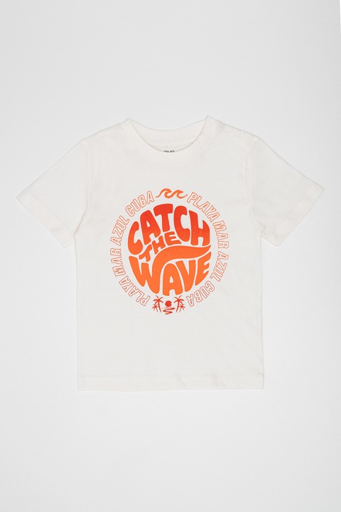 OVS, Feliratos póló, Halványpiros/Törtfehér