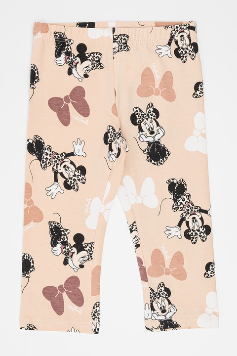 OVS, Minnie egér mintás leggings, Fekete/Bézs/Törtfehér