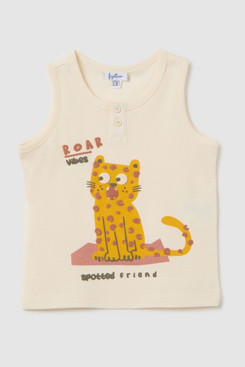 OVS, Mintás trikó, Narancssárga/Krémszín