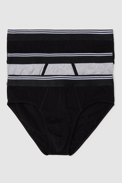 OVS, Alsónadrág szett - 3 db, Fekete/Világosszürke, S