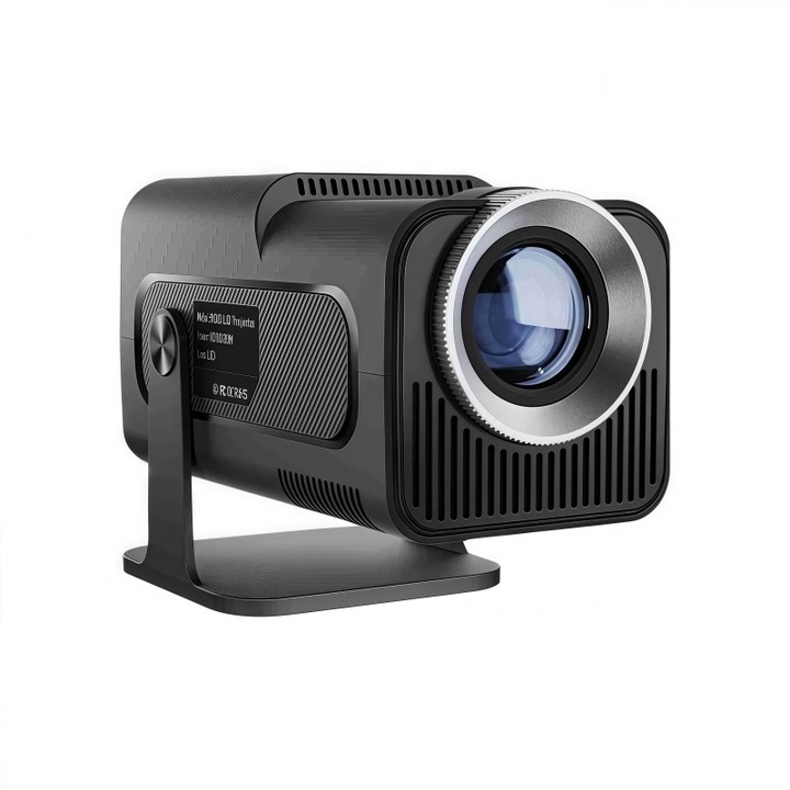 Видео проектор HY320, 1080P, поддръжка на 4K, черен, 22x10x10cm, за домашно кино
