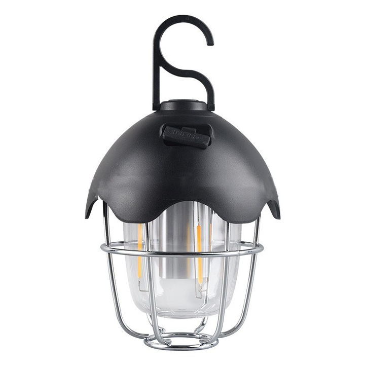 Lampa de camping incarcabila, 160mm, 3 surse de lumina, IPX4, design suspendat