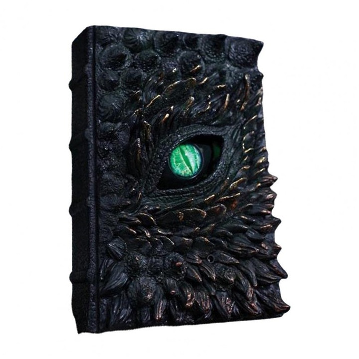 Cartea decorativa, Model sculptura cu ochi de dragon, design unic, 15.5x15.5cm