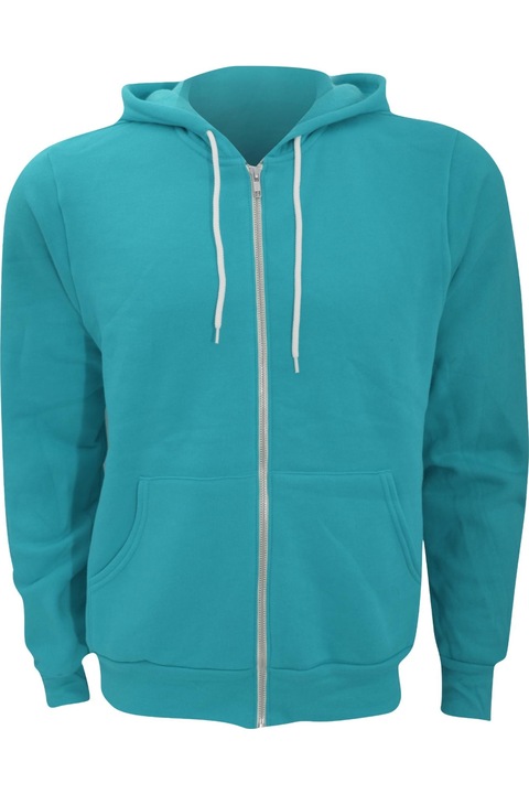 Суитшърт за възрастни с цип Bella + Canvas, Светлозелен