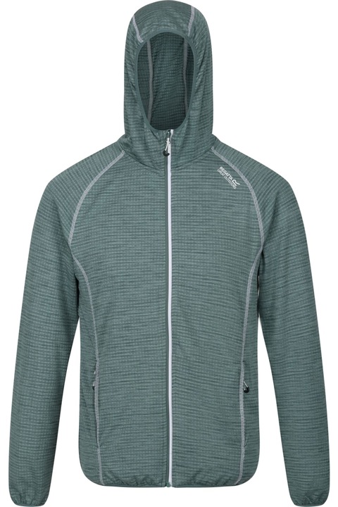 Regatta Yonder férfi cipzáras kapucnis pulóver, tengeri fenyő 2XL INTL