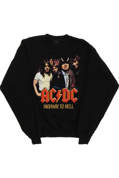 Női ACDC Highway To Hell kapucnis, fekete, Fekete