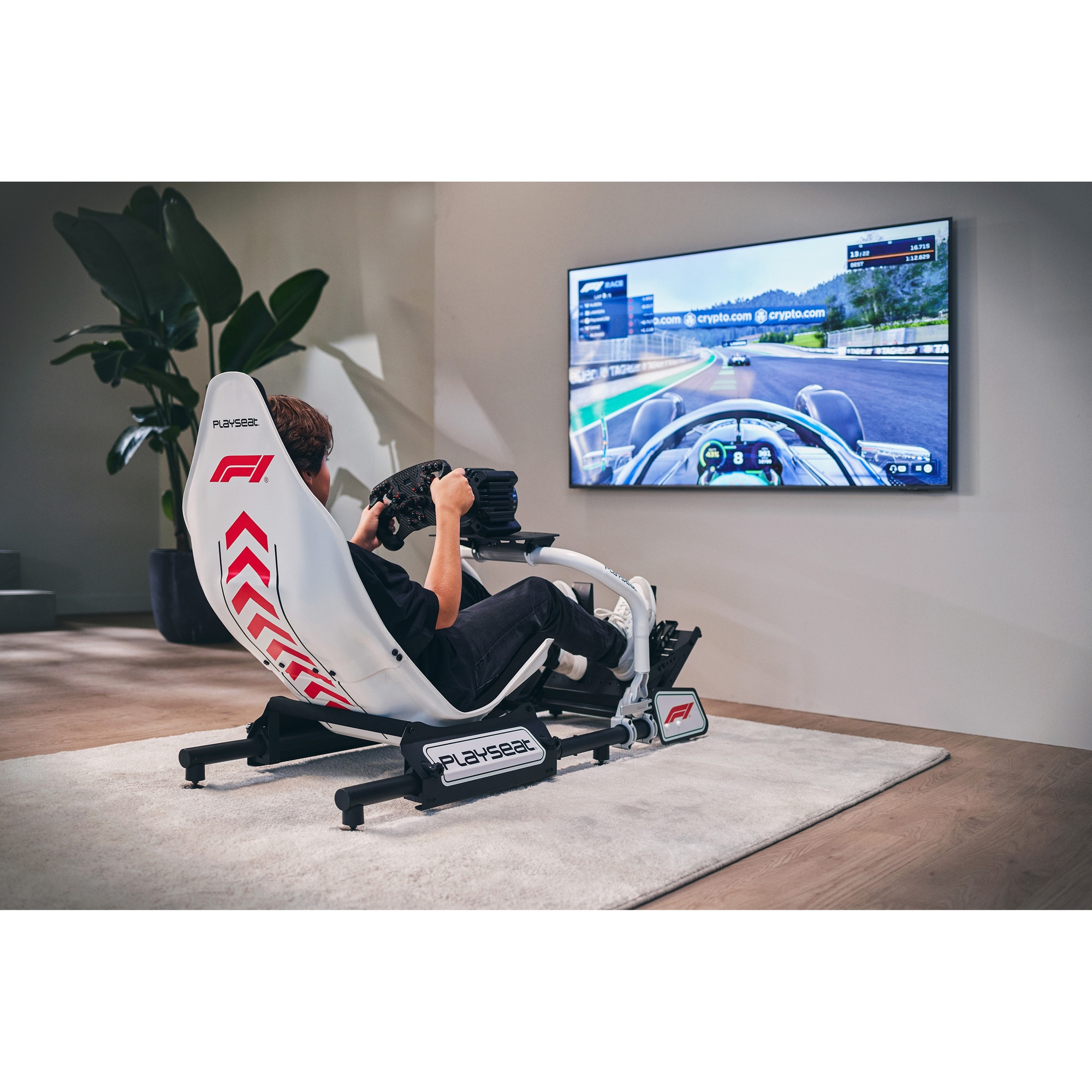 Scaun gaming - Cockpit Playseat Formula Instinct - F1, Alb/Negru