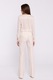 Pantaloni drepti cu talie inalta, Stylove, Alb