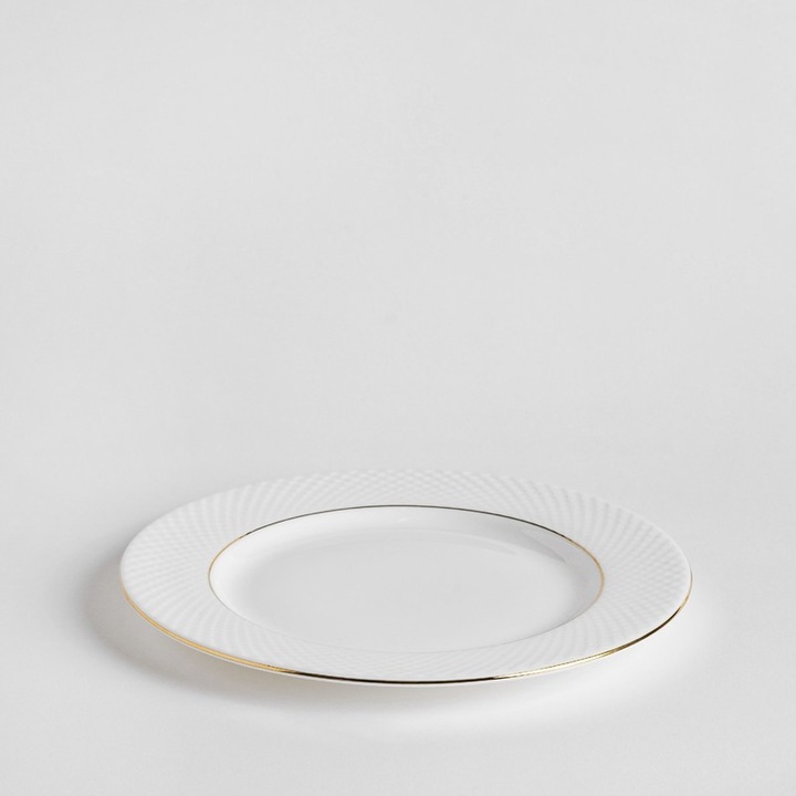 Platou pentru desert eleni, alb, H1 cm