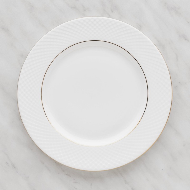 Platou servire eleni, alb, H2 cm