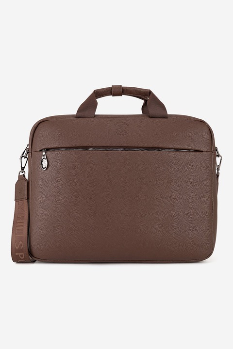 Beverly Hills Polo Club, Geanta messenger din piele ecologica, Maro