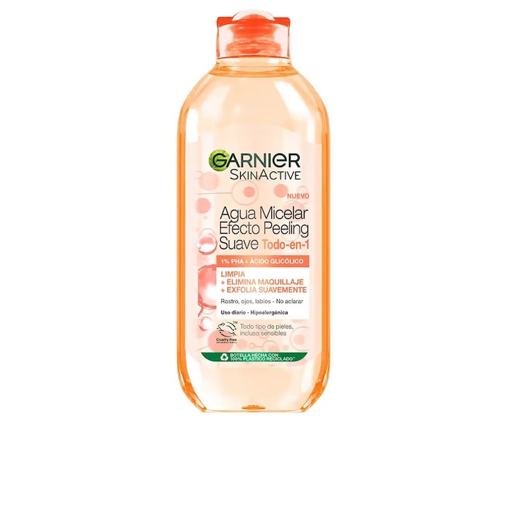 Ексфолираща мицеларна вода без аромат, Garnier Skinactive Agua Micellar, 400 ml