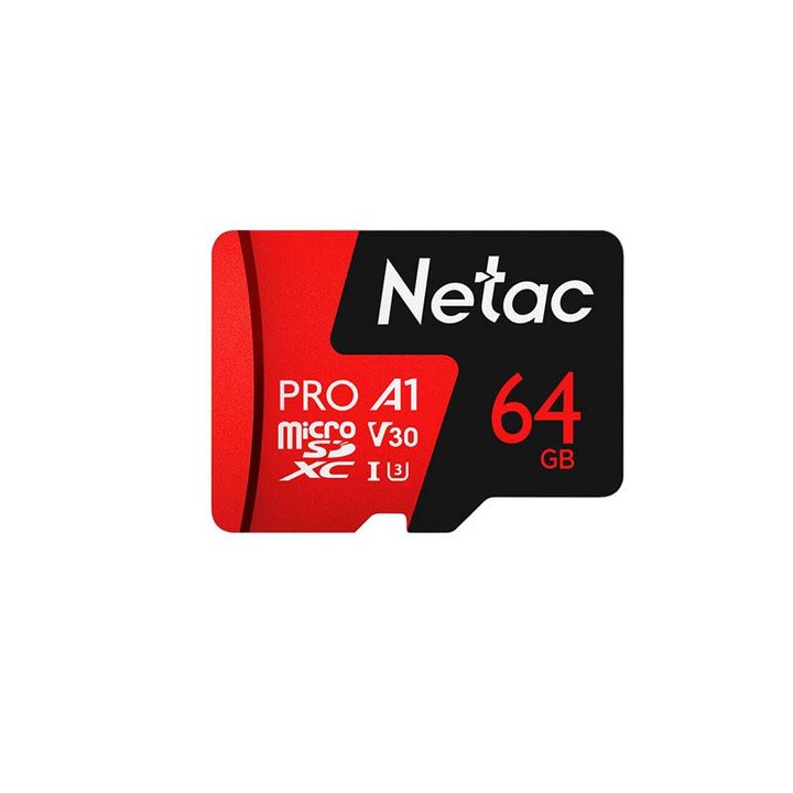 Netac 64gb microsdxc p500 pro v30/UHS-I u3 tf vízálló memóriakártya sportkamera és drone számára