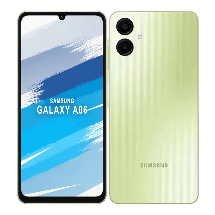 Мобилен телефон Samsung Galaxy A06, 128GB, 4GB RAM, 4G, Зелен