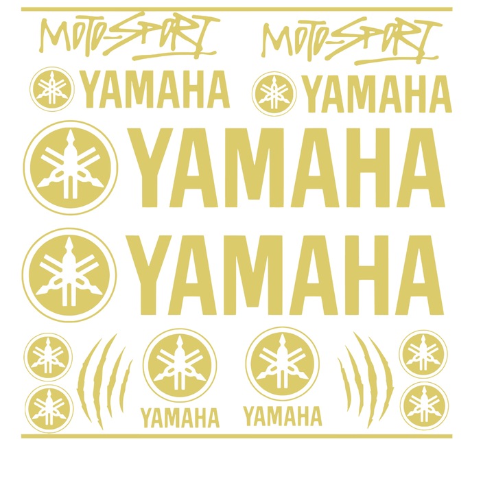 Set Stickere Moto, Yamaha MotorSport Auriu