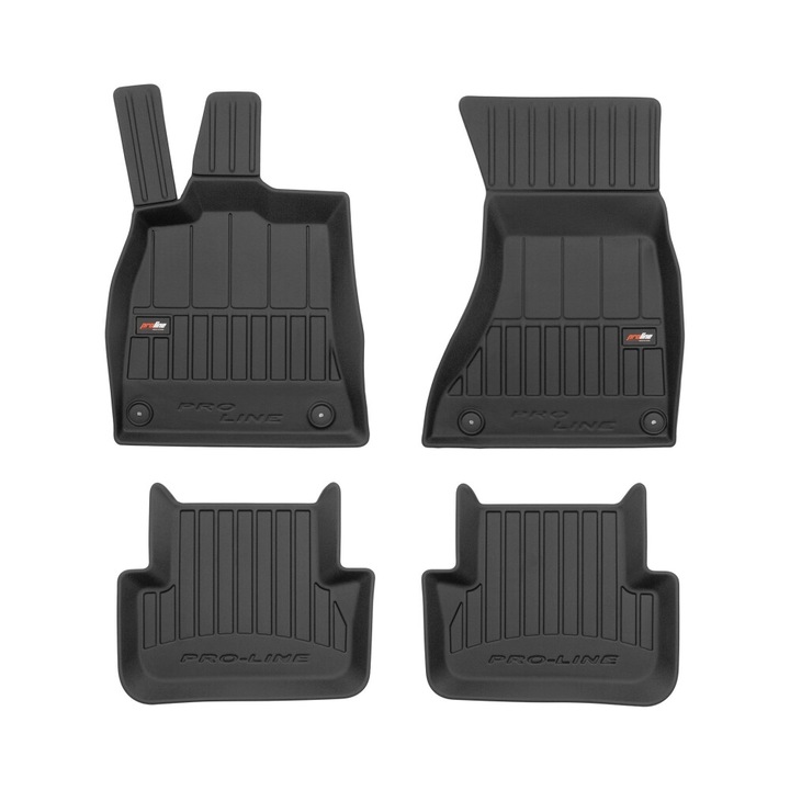 Set 5 Covorase din cauciuc pentru podea, Frogum, 3D PRO-LINE, pentru Audi A4 B8 2007-2015 Negru Cauciuc